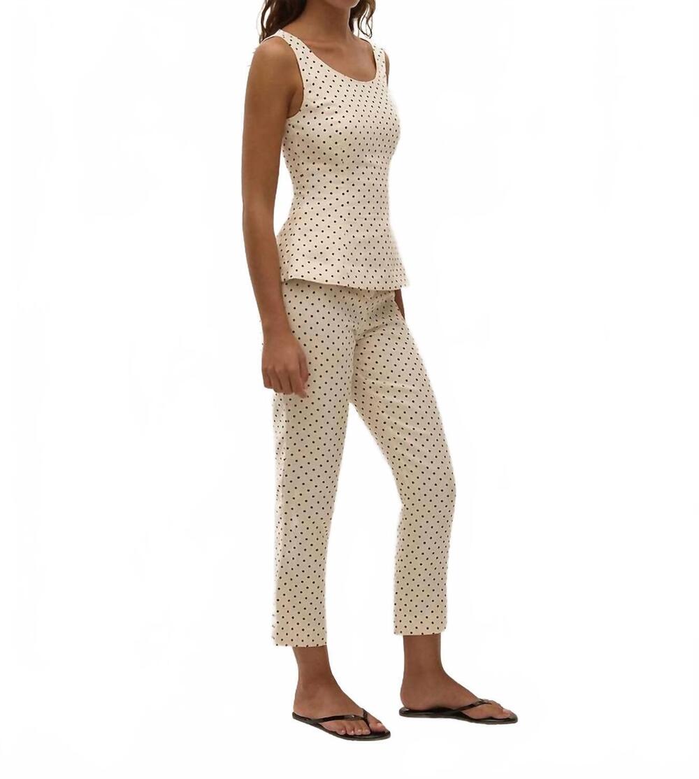NEW FAITHFULL THE BRAND iria top in lola polka dot cream black